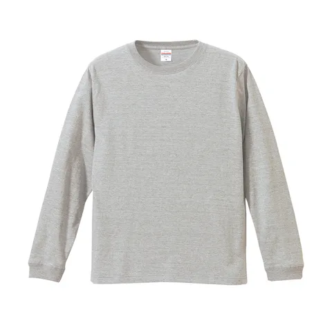 5.6オンス ロングスリーブTシャツ（1.6インチリブ） カラー:ミックスグレー（006）