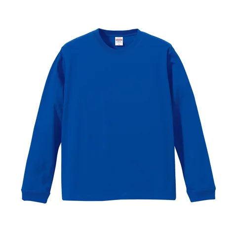 5.6オンス ロングスリーブTシャツ（1.6インチリブ） カラー:ロイヤルブルー（085）