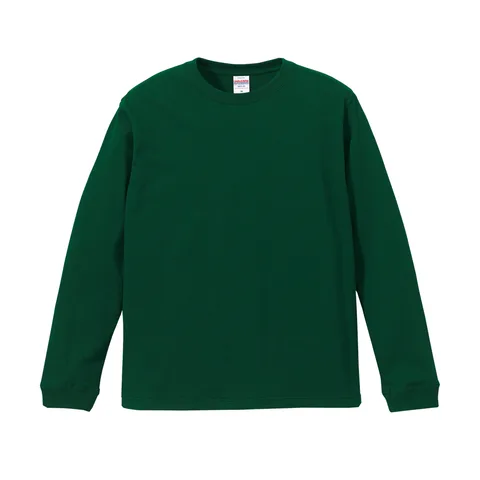 5.6オンス ロングスリーブTシャツ（1.6インチリブ） カラー:アイビーグリーン（497）