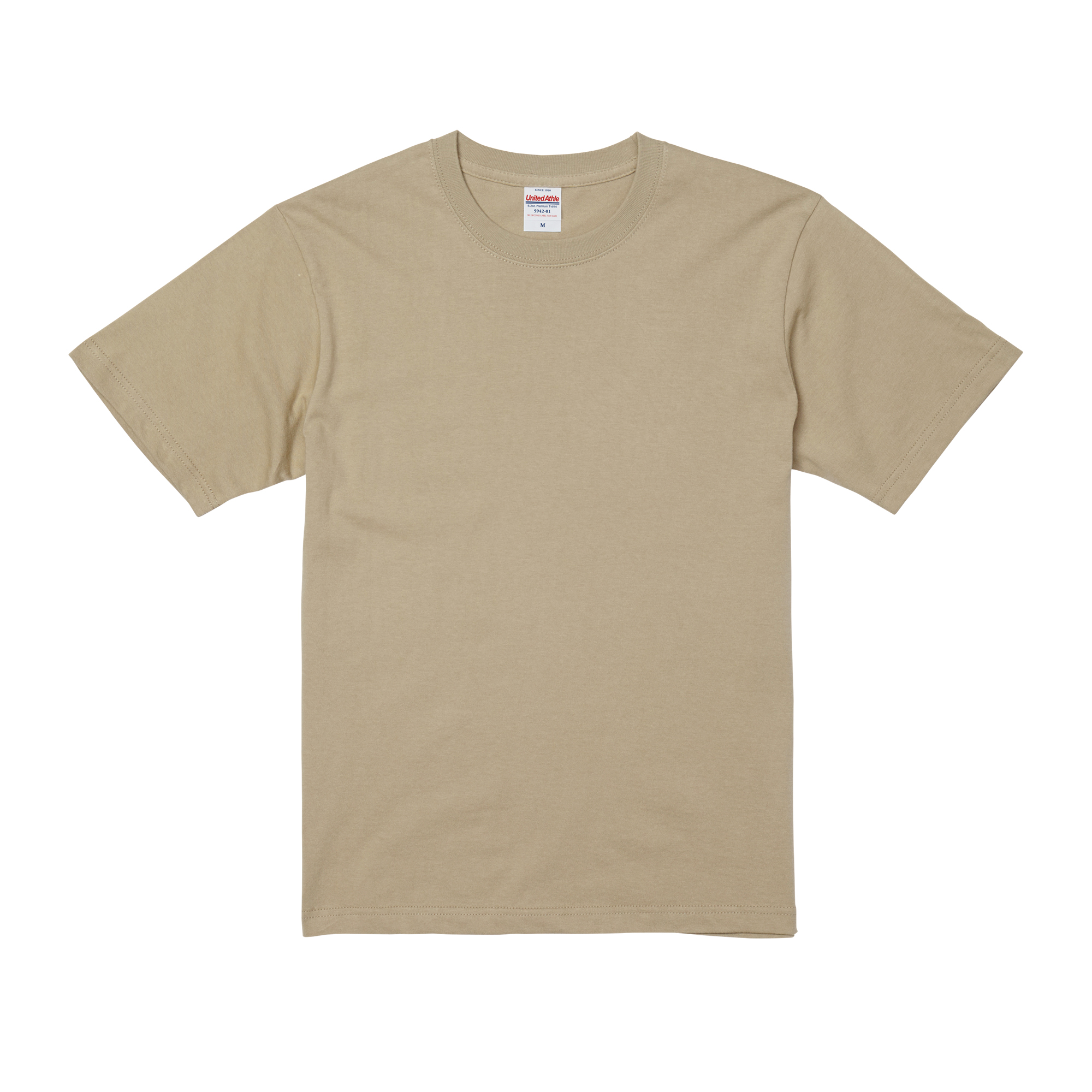 6.2オンス プレミアムTシャツ サンドカーキ