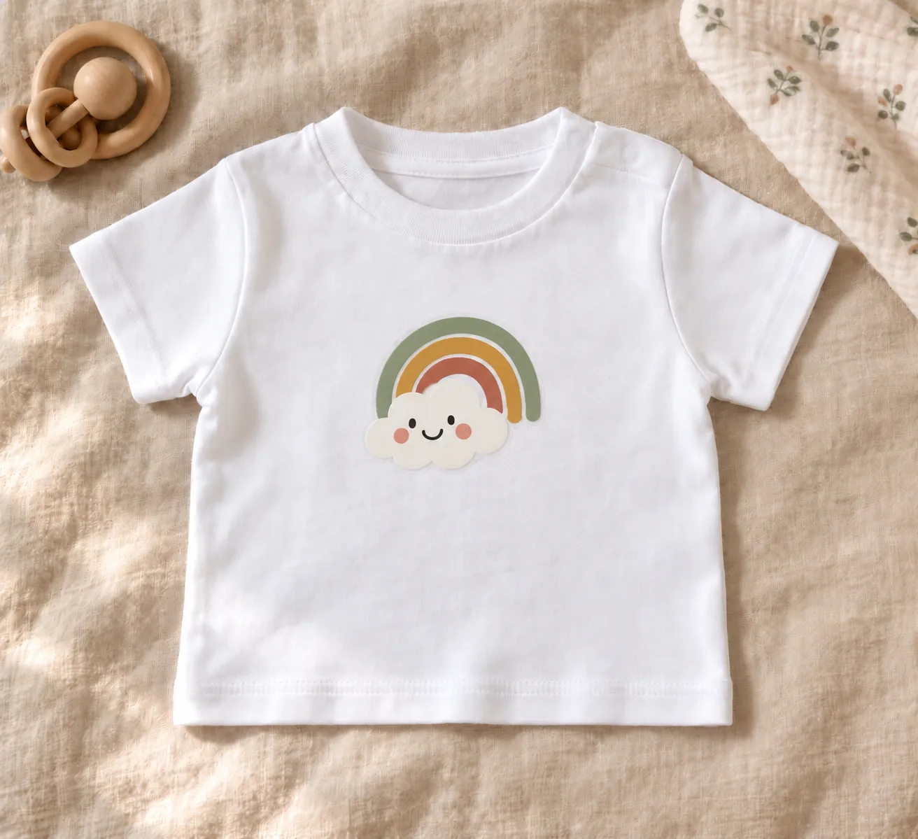 制作サンプル：ベビーTシャツ（ホワイト）